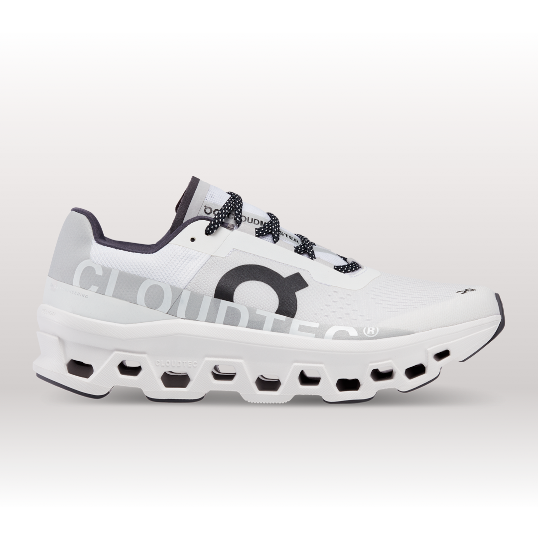 On Cloudmonster Scarpa Corsa su Strada per Uomo in All White, Taglia: 41, Polyester/Tpu